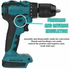 DRILLPRO Outil Sans Balai Pour Perceuse à Main à Percussion à Percussion électrique à 2 Vitesses 18v Sans Fil -Perceuse Soldes 2022 27070446 4