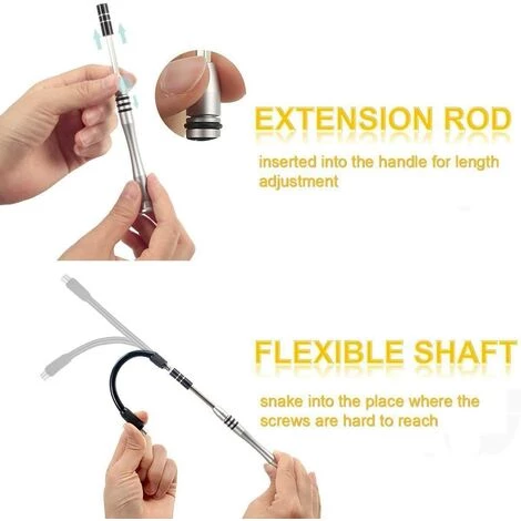 LITZEE Kit Tournevis De Précision Magnétique 60 En 1, Tournevis Outils De Réparation Pour Portable, Ordinateur, Lunettes,Laptop,Appareil 6 LITZEE Kit Tournevis De Précision Magnétique 60 En 1, Tournevis Outils De Réparation Pour Portable, Ordinateur, Lunettes,Laptop,Appareil – Image 4