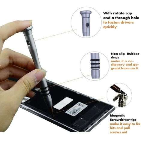 LITZEE Kit Tournevis De Précision Magnétique 60 En 1, Tournevis Outils De Réparation Pour Portable, Ordinateur, Lunettes,Laptop,Appareil 7 LITZEE Kit Tournevis De Précision Magnétique 60 En 1, Tournevis Outils De Réparation Pour Portable, Ordinateur, Lunettes,Laptop,Appareil – Image 5