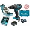 Pack Cadeau Perceuse Visseuse à Percussion Makita 18V 62Nm DHP482 + 1 Batt 3 Ah + 30 Embouts De Vissage + 18 Forets D-46202 -Perceuse Soldes 2022 27156328 1