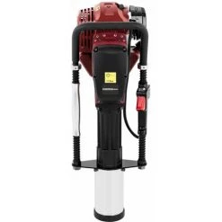 HILLVERT Enfonce Pieux Thermique Moteur Essence 2 Temps 1500 W Pilon À Poteau ø ≤100 Mm - Argent -Perceuse Soldes 2022 27259730 3