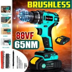 LBTN Perceuse électrique Compacte Sans Fil Sans Fil Raitool 88VF 65Nm + Batterie 1/2 -Perceuse Soldes 2022 27289207 3