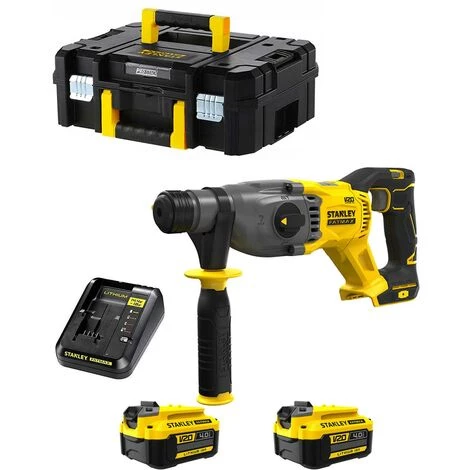 STANLEY FATMAX V20 Perforateur STANLEY FatMax SFMCH900M22 (2 X 4,0 Ah Chargeur Coffret) 3 STANLEY FATMAX V20 Perforateur STANLEY FatMax SFMCH900M22 (2 X 4,0 Ah Chargeur Coffret)
