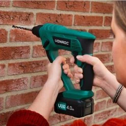 VONROC Marteau Perforateur Sans Fil 20V VPower - Sans Batterie, Ni Chargeur. SDS-plus, Forets Et Embouts De Vissage Inclus -Perceuse Soldes 2022 27768981 4