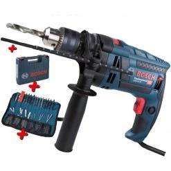 Perceuse à Percussion GSB 16 RE, 750 Watts, Avec Ensemble D'accessoires De 100 Pièces Bosch Professional