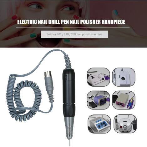 HAPPYSHOPPING Manche De Rechange Pour Polisseuse A Ongles 202 Manche Assortie Pour Polisseuse Electrique Manche De Broyeur, Noir - Noir 6 HAPPYSHOPPING Manche De Rechange Pour Polisseuse A Ongles 202 Manche Assortie Pour Polisseuse Electrique Manche De Broyeur, Noir - Noir – Image 4