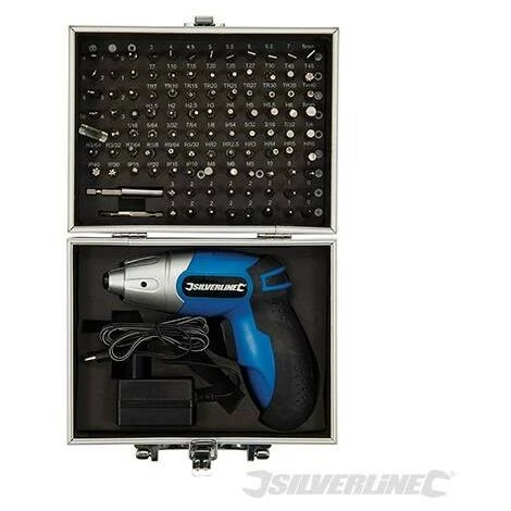 SILVERLINE Tournevis Sans Fil 3,6 V, Coffret 104 Pcs, 3.6 V 5 SILVERLINE Tournevis Sans Fil 3,6 V, Coffret 104 Pcs, 3.6 V – Image 3