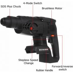 INSMA Perceuse Visseuse Electrique Sans Fil 0-4800/min Noir Pour Matika 68V(Batterie Non Incluse) 9 INSMA Perceuse Visseuse Electrique Sans Fil 0-4800/min Noir Pour Matika 68V(Batterie Non Incluse) -Perceuse Soldes 2022 28210999 3
