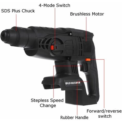 INSMA Perceuse Visseuse Electrique Sans Fil 0-4800/min Noir Pour Matika 68V(Batterie Non Incluse) 5 INSMA Perceuse Visseuse Electrique Sans Fil 0-4800/min Noir Pour Matika 68V(Batterie Non Incluse) – Image 3