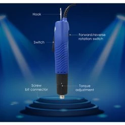 HAPPYSHOPPING Tournevis Electrique En Ligne AC 220V Tournevis Electrique Couple Reglable Bleu KP-104X (interface S1 / 4) Norme Europeenne -Perceuse Soldes 2022 28355951 4