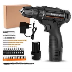 DONTODENT Visseuse Sans Fil, Boîte Compacte，Ensemble De Vis électriques Rechargeables Multifonctionnelles Avec Accessoires -Perceuse Soldes 2022 28670197 2