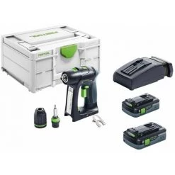 Festool C 18 HPC 4,0 L-Plus Perceuse-visseuse Sans Fil 18 V 45 Nm Brushless ( 576435 ) + 2x Batteries 4,0 Ah + Chargeur + Coffret De Transport -Perceuse Soldes 2022 29052332 4