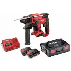Marteau Perforateur Sur Batterie 18,00 V - Perforateur Sur Batterie FLEX 18.0 EC + 2 Batteries 5 Ah + Chargeur + Coffret De Transport.
