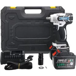 AUGIENB 3 EN 1 Clé à Chocs électrique Tournevis Perceuse 240-520NM Sans Fil Sans Balais 2 Batteries 19800mAH -Perceuse Soldes 2022 29666464 5