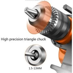 BEARSU Visseuse Sans Fil Perçage, 1280W Charge Ménages Combi Perceuses, Deuxième Vitesse D'ajustement 360 ° Rotating Carbone Brosse Marteau Perforateur Ensemble, Pour Meubles Montage, Réparation Électrique -Perceuse Soldes 2022 29667502 5