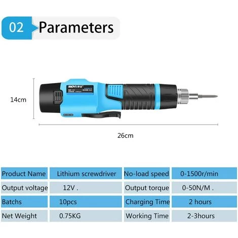 BEARSU Visseuse électrique Tournevis Rechargeable Outil De Forage De Charge Sans Fil Multifonction Couple Réglable 12V 4 BEARSU Visseuse électrique Tournevis Rechargeable Outil De Forage De Charge Sans Fil Multifonction Couple Réglable 12V – Image 2