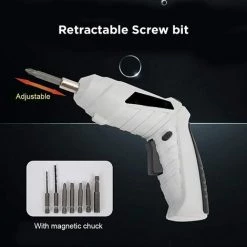 BEARSU Outils Ménagers, Tournevis Rechargeable Électrique Domestique, Perceuse Sans Fil, Mini Jeu De Tournevis -Perceuse Soldes 2022 29667511 4