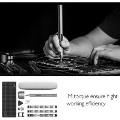 BEARSU Mini Tournevis De Précision,Tournevis électrique Wowstick 1F + 69 En 1, Tournevis électrique à Double Mode De Charge LED Lithium-ion Sans Fil -Perceuse Soldes 2022 29667742 4