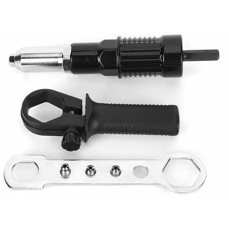 BEARSU Adaptateur De Pistolet à Rivet, Pistolet à Rivet électrique à Main Professionnel Pour Perceuse Sans Fil, Ensemble D'insert D'adaptateur De Pistolet à écrou à Rivet, Conversion De Foret En Outil à Main 3 BEARSU Adaptateur De Pistolet à Rivet, Pistolet à Rivet électrique à Main Professionnel Pour Perceuse Sans Fil, Ensemble D'insert D'adaptateur De Pistolet à écrou à Rivet, Conversion De Foret En Outil à Main
