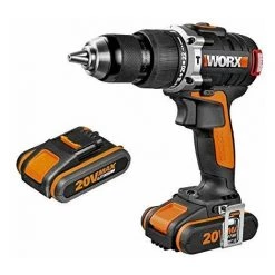 Worx WX373-Perceuse à Percussion-20 V 2,0Ah-2 Batteries Li-Ion