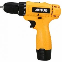 Perle Rare Perceuse Visseuse Sans Fil,Batterie 12V Perceuse Electrique, Outils Complets De Réparation Pour Le Ménage, Le Bureau Et L’Atelier Jaune