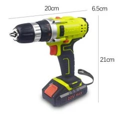 PERLE RARE 20 V Perceuse électrique Multifonctionnelle Au Lithium Rechargeable Perceuse électrique Perceuse à Main Sans Fil Ménage électrique Tournevis Outils Matériels -Perceuse Soldes 2022 29866772 3