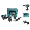 Makita DHP 458 RTJ Perceuse à Percussion Sans Fil 18V 91Nm + 2x Batteries 5.0Ah + Chargeur + Makpac 2