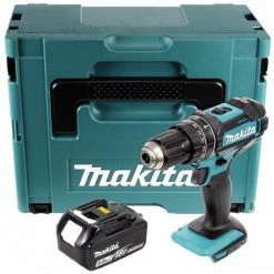 Makita DHP 482 T1J Perceuse Visseuse à Percussion Sans Fil 18 V 62 Nm + 1x Batterie 5,0 Ah + Makpac - Sans Chargeur -Perceuse Soldes 2022 29982767 2