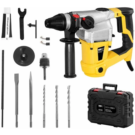 HELLOSHOP26 Marteau Perforateur 1050 T/mn - 5200 C/min 1050 Watts - Or 3 HELLOSHOP26 Marteau Perforateur 1050 T/mn - 5200 C/min 1050 Watts - Or