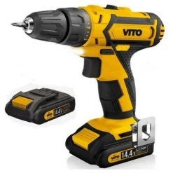VITO PRO-POWER Perceuse Visseuse 14.4V + 2 Batteries Lithium 2Ah VITO + Coffret 32 Embouts + Gants + Chargeur Et Mallette VITOPropower -Perceuse Soldes 2022 30889244 4