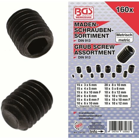 ASSORTIMENT VIS DE BLOCAGE STHC VIS SANS TETE METRIQUES BGS TECHNIC 4 ASSORTIMENT VIS DE BLOCAGE STHC VIS SANS TETE METRIQUES BGS TECHNIC – Image 2