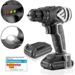 Perceuse Sans Fil ABS-12 ST De STAHLWERK Avec Un Système De Batterie Puissant De 12V/2Ah Et Une Technologie Brushless De Dernière Génération