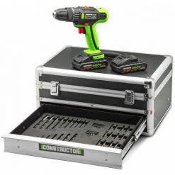 CONSTRUCTOR Perceuse Visseuse 18V Avec Percussion -2 Batteries