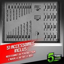 CONSTRUCTOR Perceuse Visseuse 18V Avec Percussion -2 Batteries -Perceuse Soldes 2022 31545875 3