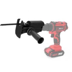 HAPPYSHOPPING Perceuse Electrique Scie Electrique Modifiee, Scie Alternative Electrique, Scie Sabre Domestique, Perceuse Electrique Pour Scie Sauteuse, Outil De Coupe Portatif Pour Le Travail Du Bois, Version Noire -Perceuse Soldes 2022 31562525 3