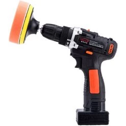 HAPPYSHOPPING Polisseuse De Voiture Rechargeable Sans Fil 25V Regulation De La Vitesse En Continu / Perceuse A Main A Couple De 15 Vitesses Pour La Construction De Decoration, Version Simple, Norme Europeenne (l'eponge De Polissage Sort Au Hasard) -Perceuse Soldes 2022 31573320 5