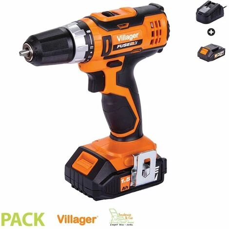 Perceuse Visseuse à Batterie 18v VLN 3220 Fuse Villager Chargeur Et Batterie Lithium Inclus - Orange 3 Perceuse Visseuse à Batterie 18v VLN 3220 Fuse Villager Chargeur Et Batterie Lithium Inclus - Orange