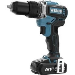 WESCO TOOL 18V 2.0Ah Perceuse à Percussion Sans Fil, 22 Couple+1+1, Batterie Li-ion 2.0Ah WESCO WS2319