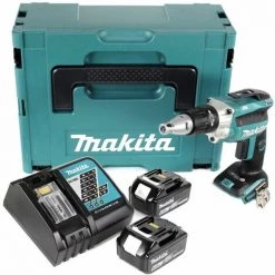 Makita DFS 250 RGJ Visseuse à Cloison Sèche Sans Fil 18 V Brushless + 2x Batteries Rechargeables 6,0 Ah + Chargeur + Coffret Makpac -Perceuse Soldes 2022 32803362 3