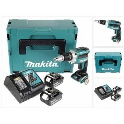 Makita DFS 250 RGJ Visseuse à Cloison Sèche Sans Fil 18 V Brushless + 2x Batteries Rechargeables 6,0 Ah + Chargeur + Coffret Makpac -Perceuse Soldes 2022 32803362 5