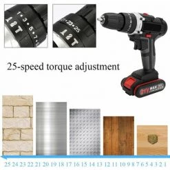 KKMOON Perceuse Electrique Au Lithium A Moteur Brosse 36V Perceuse Electrique A Main Rechargeable Haute Puissance (vis A Vis + Poinçonnage + Impact) Une Puissance Et Une Charge Norme Europeenne 220V -Perceuse Soldes 2022 32998254 4