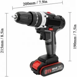 KKMOON Perceuse Electrique Au Lithium A Moteur Brosse 36V Perceuse Electrique A Main Rechargeable Haute Puissance (vis A Vis + Poinçonnage + Impact) Une Puissance Et Une Charge Norme Europeenne 220V -Perceuse Soldes 2022 32998254 5