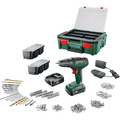 Bosch Perceuse UniversalDrill 18 2 Batteries 1,5Ah + SystemBox + 241 Accessoires 3 Bosch Perceuse UniversalDrill 18 2 Batteries 1,5Ah + SystemBox + 241 Accessoires