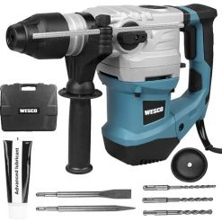 WESCO TOOL Marteau Perforateur 1500W Avec Mandrin SDS Plus, 5,5J, Mode 3-EN-1 WESCO WS3202K.1