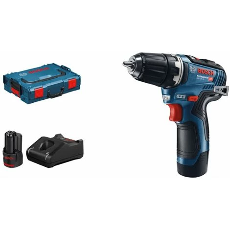 Bosch Perceuse-visseuse Sans Fil GSR 12V-35, Avec 2 Batteries Lithium-ion 3,0 Ah, L-BOXX 3 Bosch Perceuse-visseuse Sans Fil GSR 12V-35, Avec 2 Batteries Lithium-ion 3,0 Ah, L-BOXX
