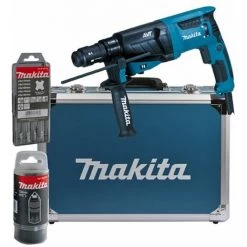 MAKITA Marteau Combiné SDS-Plus HR2631FT13 / Y Compris Les Accessoires Et Le Boîtier En Aluminium