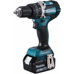MAKITA Perceuse-visseuse Percussion Sans Fil 18V DHP484RTJ Avec 2x Batteries 5Ah Et MAKPAC