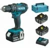 Makita Perceuse Percussion Sans Fil 18 V DHP482RF3J / 3x Batterie 3,0 Ah Makpac