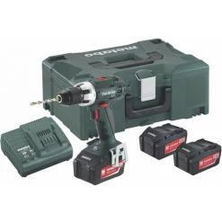 METABO® Metabo Perceuse-visseuse Sans Fil 18 Volts Set BS 18 LT + 3x Batteries Li-Power + étui MetaLoc