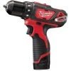 Perceuse Visseuse MILWAUKEE M12 BDD-202X - 2 Batteries 12V 2.0Ah + Chargeur + Coffret Dynacase - 4933446040